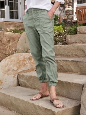Frank & Eileen Jameson utility jogger pants sage green sz 8